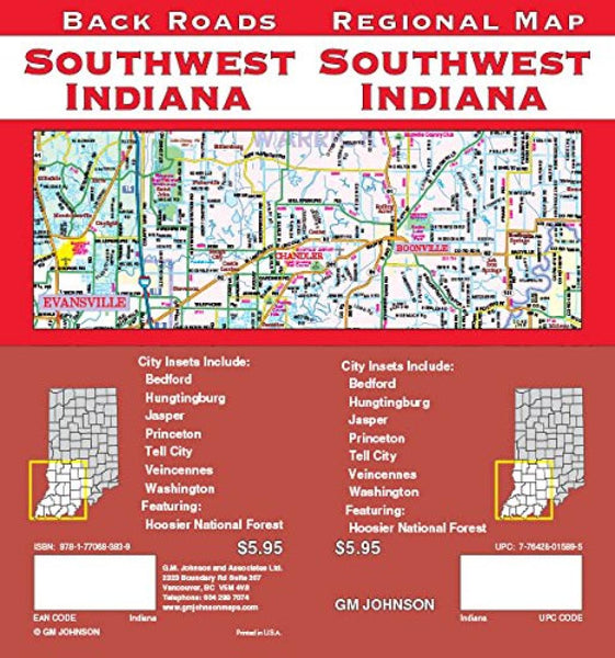 Cover of Southwest Indiana Regional Map by GM Johnson