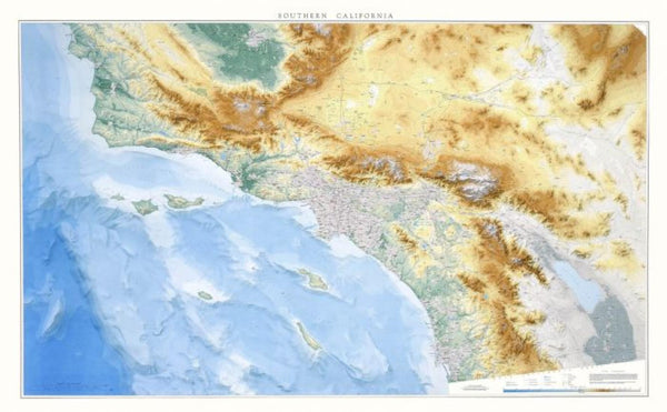 Cover of California Southern Physical Laminated by Raven Maps 