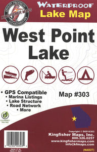 West Point Lake Map by Kingfisher Maps, Inc.