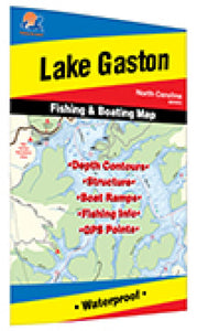 Gaston Lake Fishing Map by Fishing Hot Spots