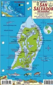 Bahamas Map & Fish Card, San Salvador Island by Frankos Maps Ltd.