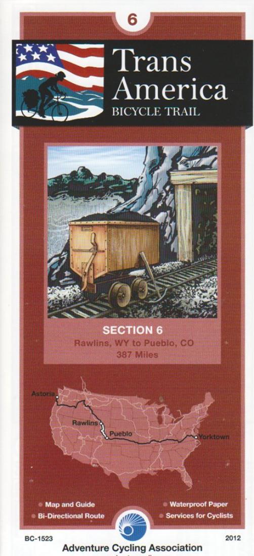 Cover of TRANSAMERICA BICYCLE TRAIL #6 : Rawlins, Wyoming - Pueblo, Colorado 