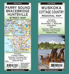 Muskoka / Parry Sound / Bracebridge / Cottage Country, Ontario Street-Regional Map by GM Johnson