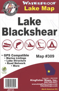 Lake Blackshear Map by Kingfisher Maps, Inc.