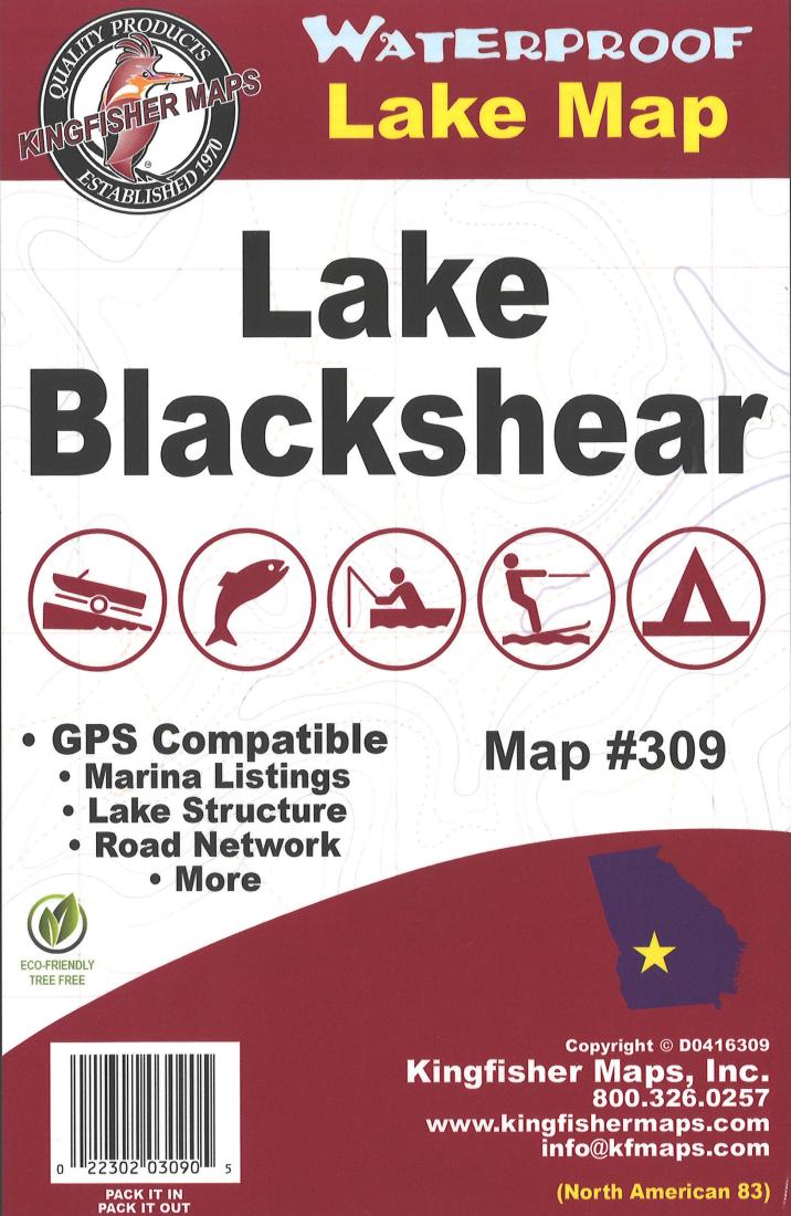 Cover of Blackshear Lake Map by Kingfisher Maps, Inc.