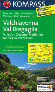 Valchiavenna Val Bregaglia Hiking Map By Kompass