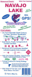 Navajo Lake Fishing Map by Fish-n-Map Company