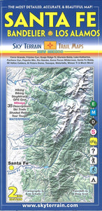 Santa Fe, Bandelier, and Los Alamos Hiking Map by Sky Terrain