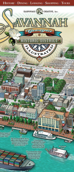 Cover of Savannah, Georgia, Historic District Map, illustrated