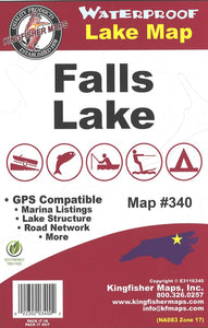 Falls Lake Map by Kingfisher Maps, Inc.