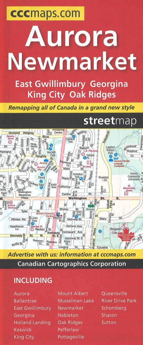 Cover of Aurora and Newmarket Street Map 