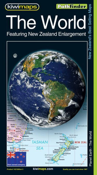 Cover of The World with New Zealand Enlargement, Pathfinder Map 