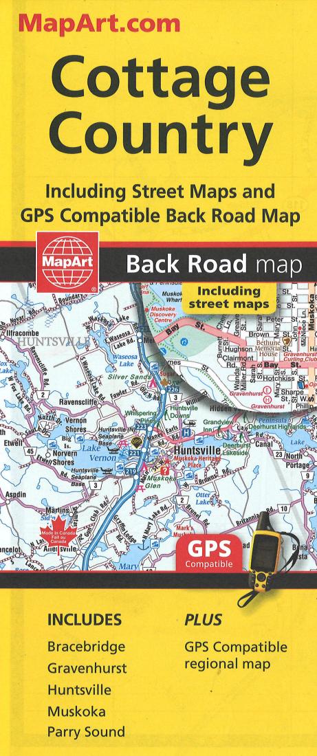 Cover of Muskoka, Huntsville, Cottage Country : Back Road Map 