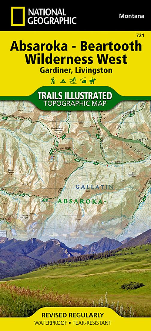 Absaroka-Beartooth Wilderness west : Gardiner, Livingston by National Geographic