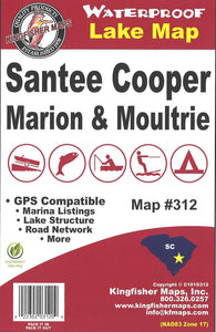 Marion/Moultrie Lake Map by Kingfisher Maps, Inc.