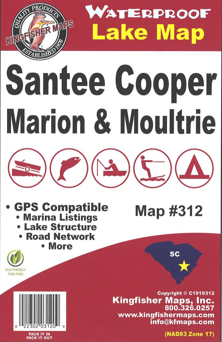 Cover of Marion/Moultrie Lake Map by Kingfisher Maps, Inc.