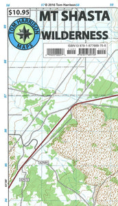 Mount Shasta Wilderness Trail Map by Tom Harrison Maps
