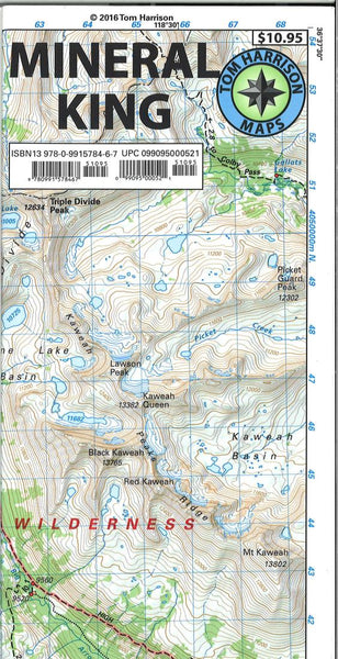 Cover of folded Map of Mineral King, California Trail Map by Tom Harrison Maps