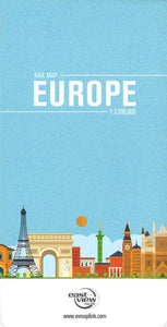 Europe Rail and Ferry Routes Map by East View Press