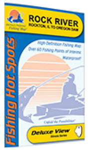 Rock River (Rockton Fishing Map, IL to Oregon Dam) Fishing Map by Fishing Hot Spots