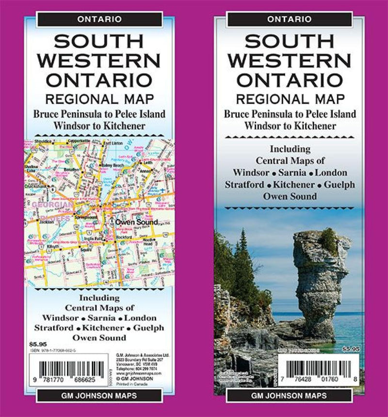 Cover of Southwestern Ontario, Ontario Regional Map by GM Johnson