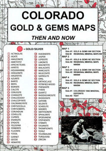Colorado, Gold and Gems, 5-Map Set, Then and Now by Northwest Distributors