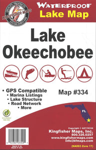 Lake Okeechobee Map by Kingfisher Maps, Inc.
