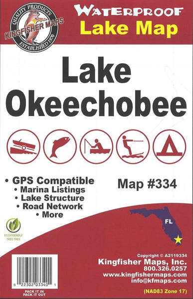 Cover of Okeechobee Lake Map by Kingfisher Maps, Inc.