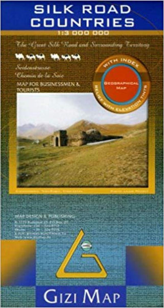 Cover of Silk Road Countries Geographical Map by GiziMap