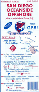 San Diego, Oceanside (Coronado Island to Dana Point) Fishing Map by Fish-n-Map Company