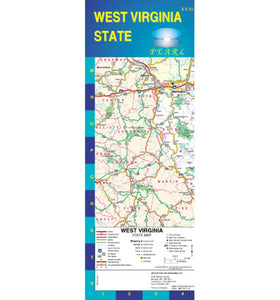 West Virginia, Pearl Map, laminated by GM Johnson
