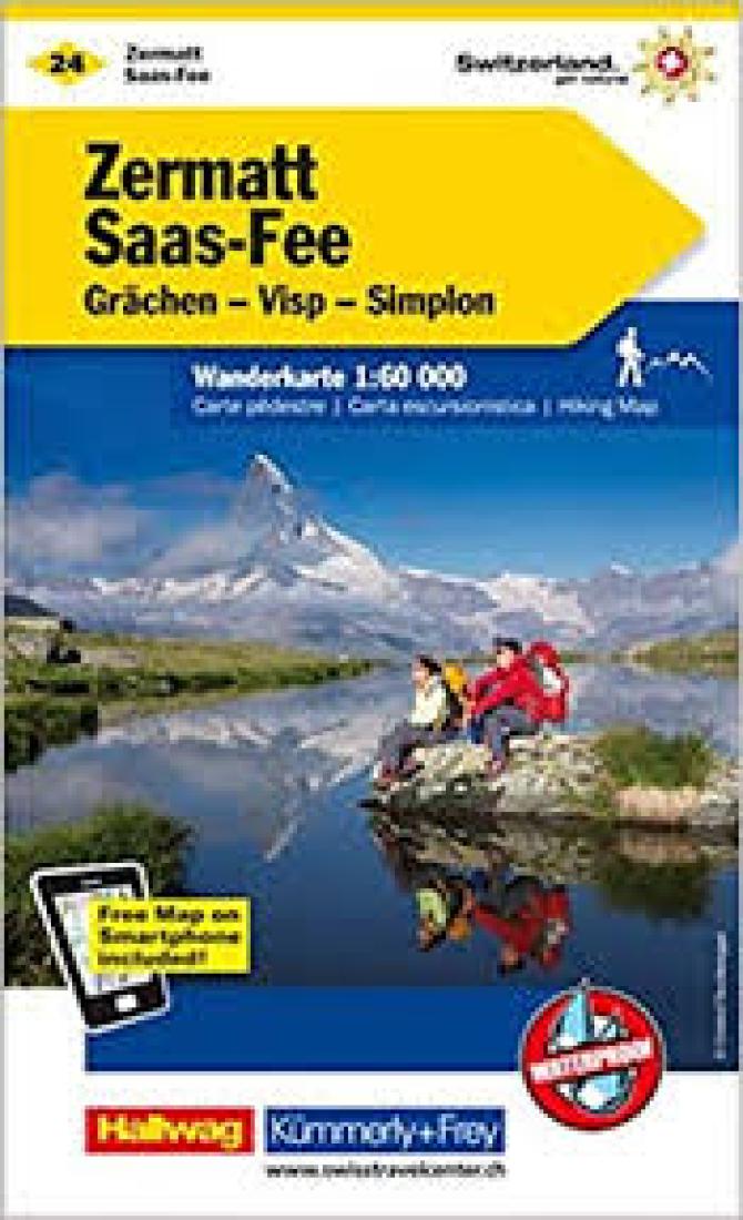 Cover of Zermatt - Saas Fee : Switzerland Hiking Map #24 by Kummerly + Frey