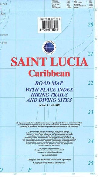 Cover of Saint Lucia, Caribbean, Road map