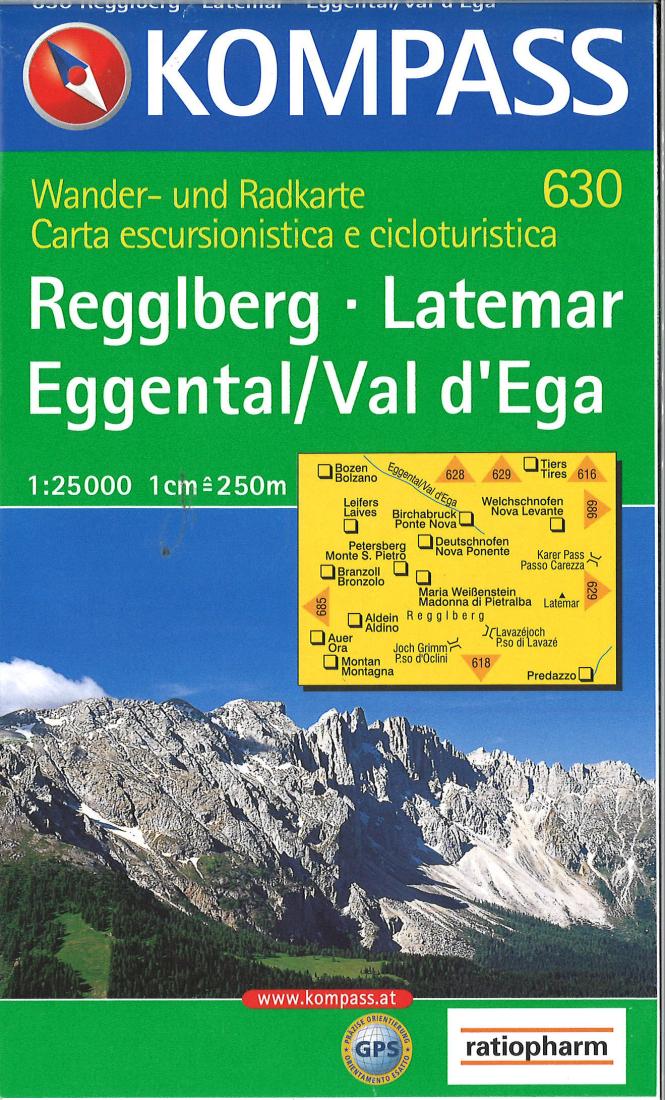 Cover of Reggiberg - Latemar - Egental / Val d'Ega Hiking Map By Kompass