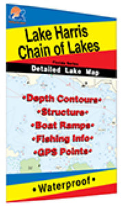 Harris Chain of Lakes Fishing Map by Fishing Hot Spots