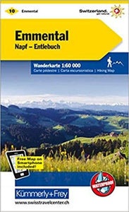Emmental : Switzerland Hiking Map #10 by Kummerly + Frey