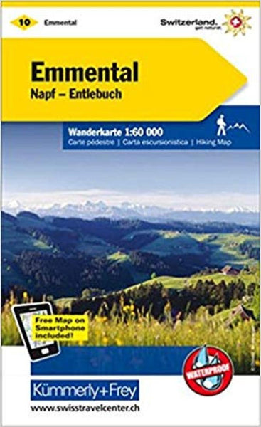Cover of Emmental : Switzerland Hiking Map #10 by Kummerly + Frey