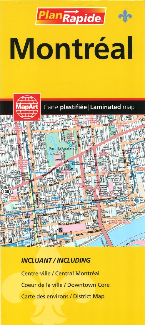 Cover of Montreal Laminated Street Map 