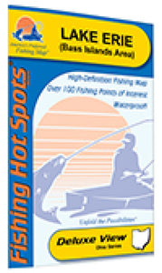 Lake Erie Fishing Map - Bass Islands Area Fishing Map by Fishing Hot Spots