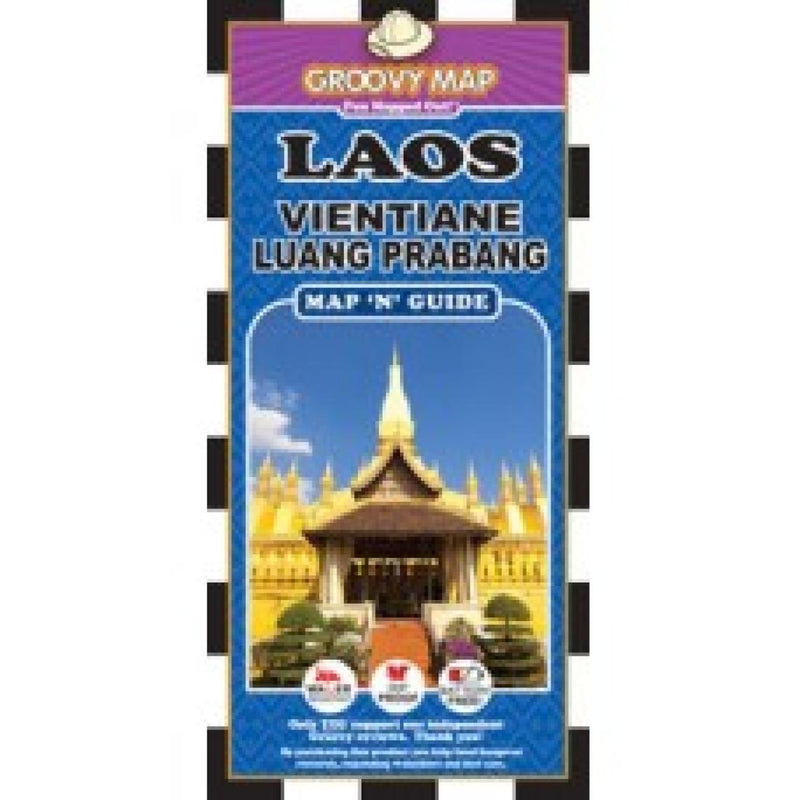 Cover of Laos, Vientiane and Luang Prabang, Map 'n' Guide by Groovy Map Co.
