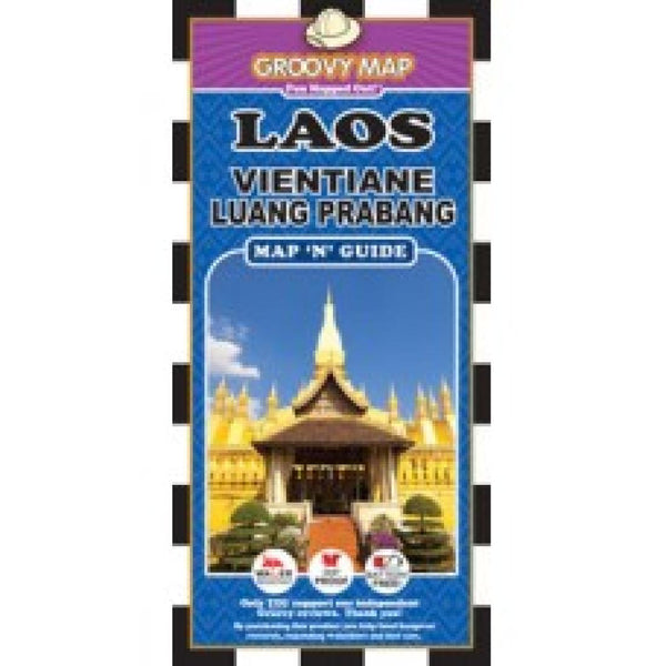 Cover of Laos, Vientiane and Luang Prabang, Map 'n' Guide by Groovy Map Co.