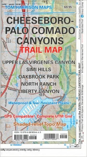 Cover of folded Map of Cheeseboro and Palo Comado Canyons, California by Tom Harrison Maps