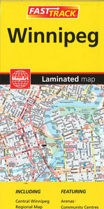 Winnipeg, Manitoba Fast Track Laminated Map by Canadian Cartographics Corporation
