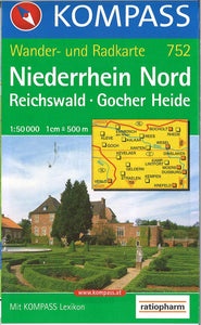 Niederrhein Nord-Reichswald Hiking Map By Kompass
