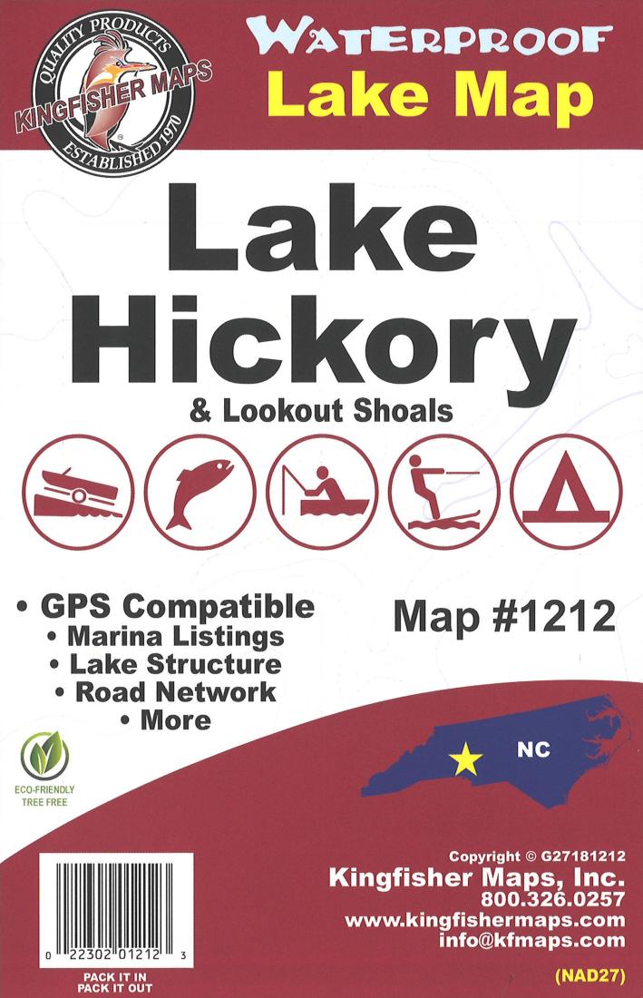 Cover of Hickory/Lookout Shoals Lake Map by Kingfisher Maps, Inc.