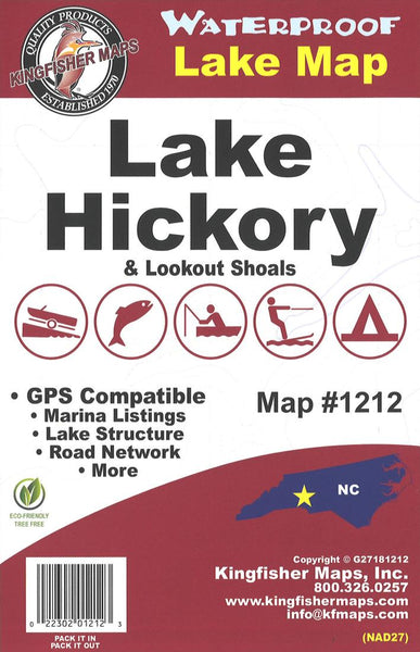 Cover of Hickory/Lookout Shoals Lake Map by Kingfisher Maps, Inc.