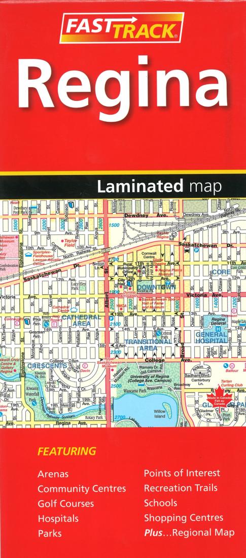 Cover of Regina Saskatchewan, Fast Track laminated map 