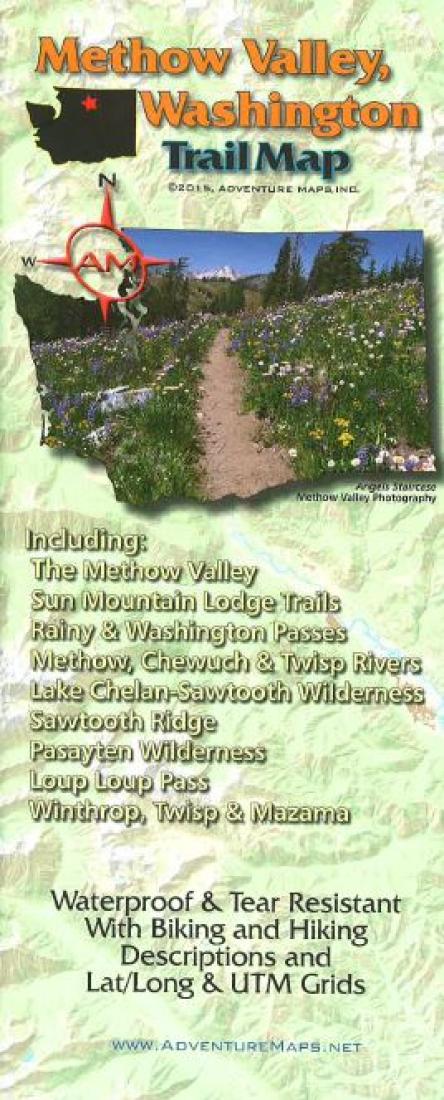 Cover of Methow Valley, WA, Trail Map by Adventure Maps