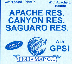 Apache/Canyon/Saguaro Fishing Map by Fish-n-Map Company