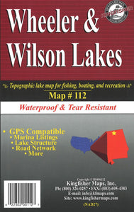 Wheeler & Wilson Lakes Lake Map by Kingfisher Maps, Inc.